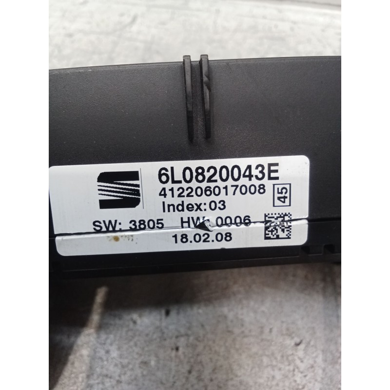 Recambio de mando calefaccion / aire acondicionado para seat ibiza iii (6l1) 1.4 tdi referencia OEM IAM 6L0820043E 412206017008 