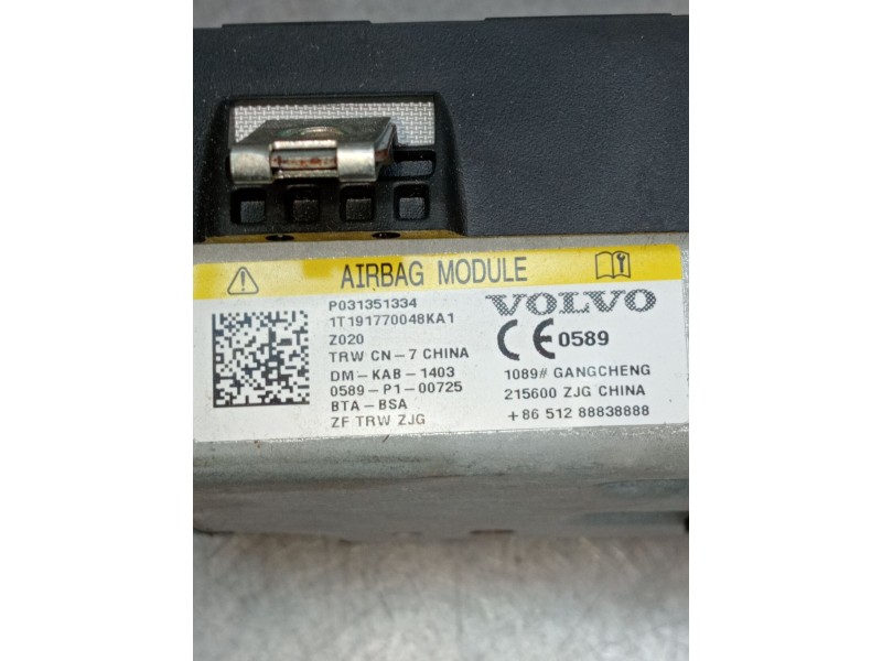 Recambio de airbag delantero derecho para volvo xc60 business plus 2wd referencia OEM IAM 1T191770048KA1 P031351334 
