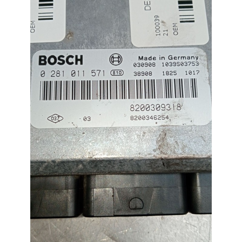Recambio de centralita motor uce para renault laguna ii (bg0/1_) 2.2 dci (bg0f) referencia OEM IAM 0281011571 8200309318 1039S03