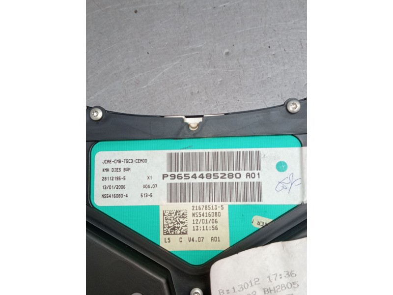 Recambio de cuadro instrumentos para peugeot 307 sw (3h) 1.6 hdi 110 referencia OEM IAM  P9654485280 