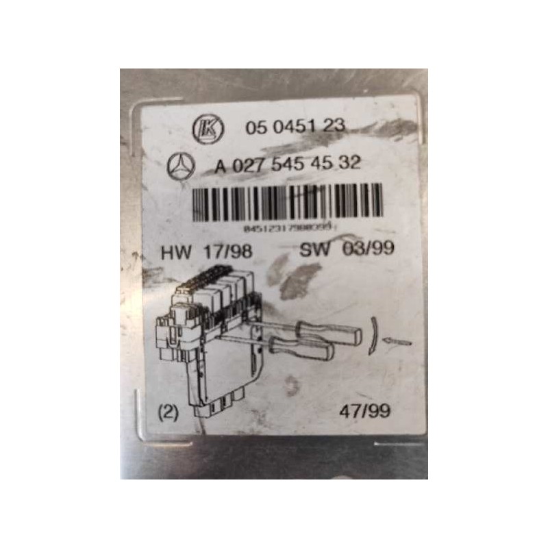 Recambio de caja reles / fusibles para mercedes clase s (w220) berlina 5.0 v8 24v cat referencia OEM IAM 05045123 A0275454532 