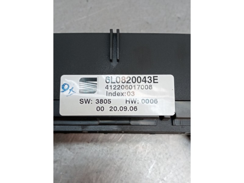 Recambio de mando calefaccion / aire acondicionado para seat ibiza iii (6l1) 1.4 tdi referencia OEM IAM 6L0820043E 412206017008 