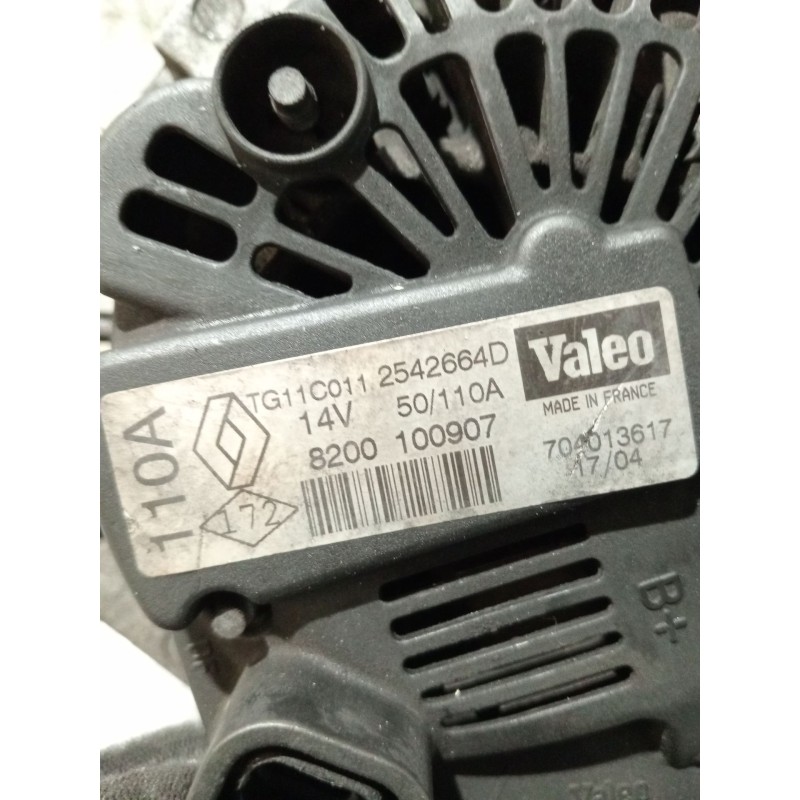 Recambio de alternador para renault megane ii (bm0/1_, cm0/1_) 1.6 16v (bm0c, cm0c) referencia OEM IAM 8200100907 2542664D 110A