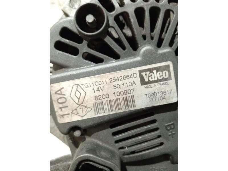 Recambio de alternador para renault megane ii (bm0/1_, cm0/1_) 1.6 16v (bm0c, cm0c) referencia OEM IAM 8200100907 2542664D 110A