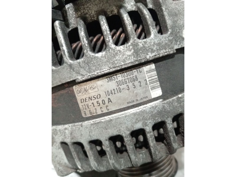 Recambio de alternador para mazda 3 (bk) 1.6 di turbo referencia OEM IAM 3M5T10300YC 1042103522 150A