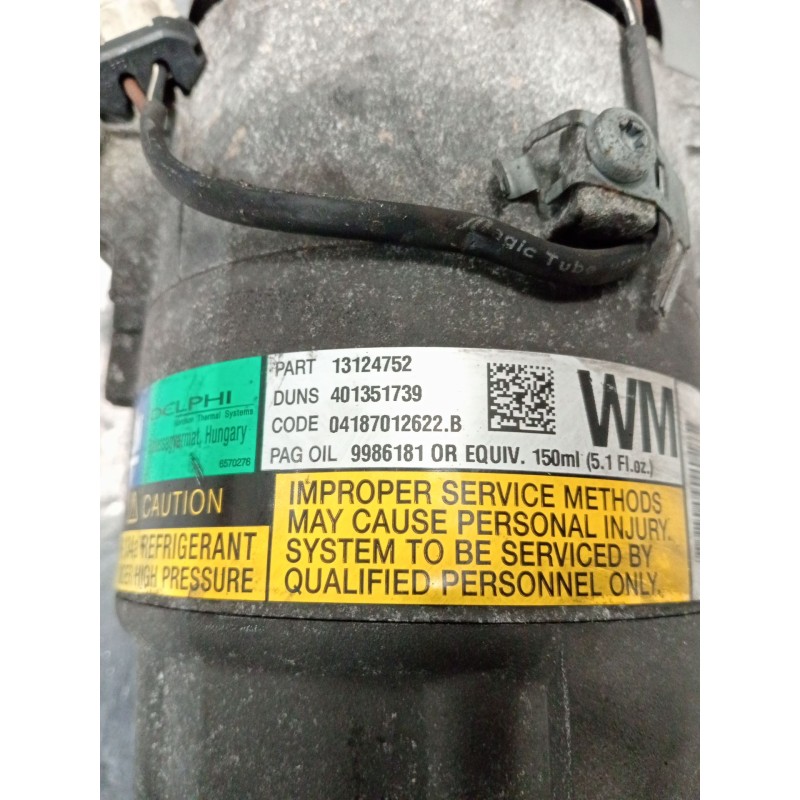 Recambio de compresor aire acondicionado para opel zafira / zafira family b (a05) 1.9 cdti (m75) referencia OEM IAM 13124752 401