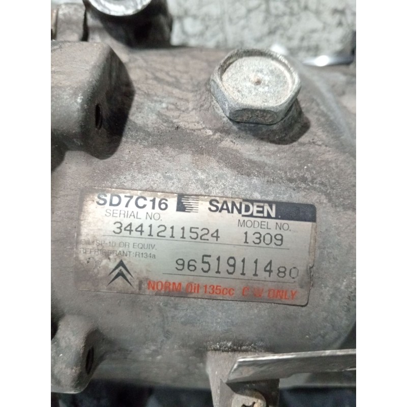 Recambio de compresor aire acondicionado para peugeot 307 sw (3h) 1.6 hdi 110 referencia OEM IAM 9651911480  