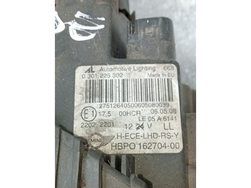 Recambio de faro derecho para mini mini (r56) one referencia OEM IAM 0301225302  