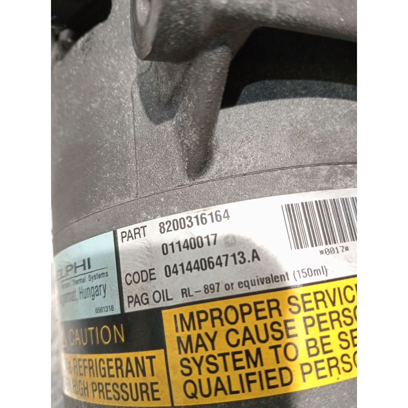Recambio de compresor aire acondicionado para renault megane ii (bm0/1_, cm0/1_) 1.6 16v (bm0c, cm0c) referencia OEM IAM 8200316