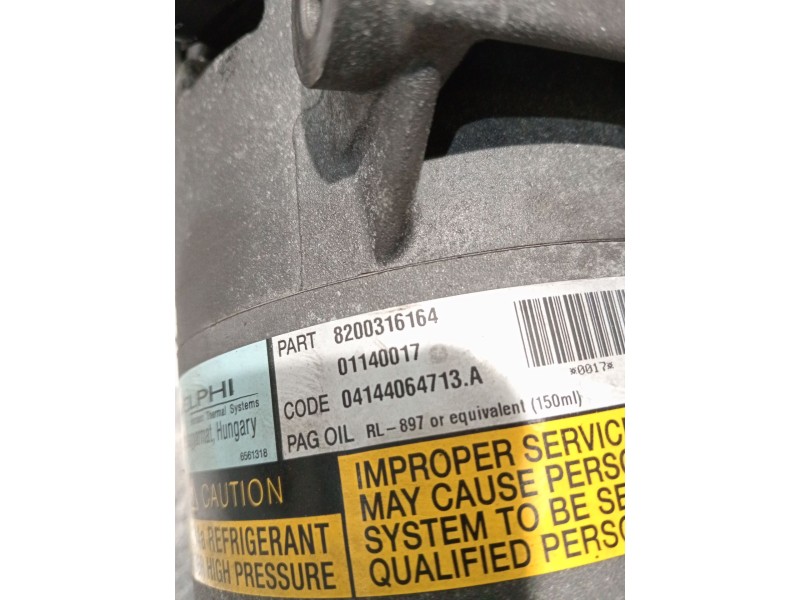 Recambio de compresor aire acondicionado para renault megane ii (bm0/1_, cm0/1_) 1.6 16v (bm0c, cm0c) referencia OEM IAM 8200316
