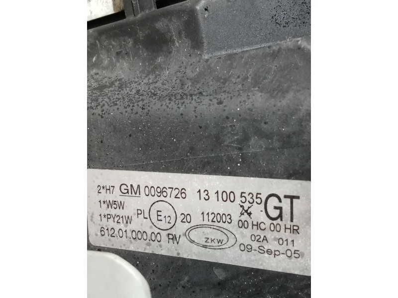 Recambio de faro izquierdo para opel corsa c (x01) 1.3 cdti (f08, f68) referencia OEM IAM 13100535 0096726 LUPA