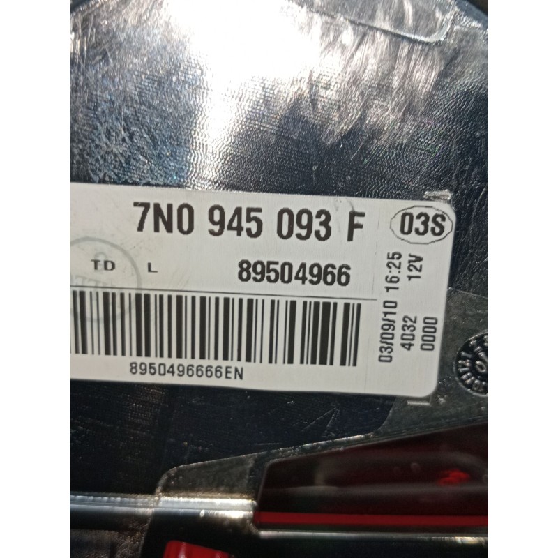 Recambio de piloto trasero izquierdo interior para volkswagen sharan (7n1, 7n2) 2.0 tdi referencia OEM IAM 7N0945093F 89504966 