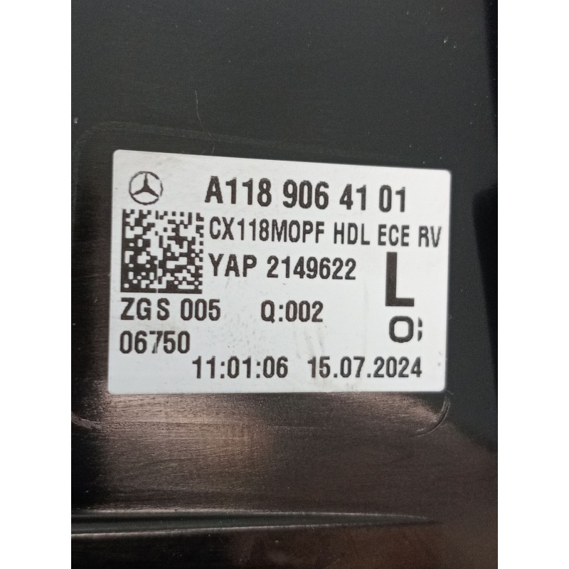 Recambio de piloto trasero izquierdo interior para mercedes-benz cla shooting brake (x118) cla 200 d (118.612) referencia OEM IA