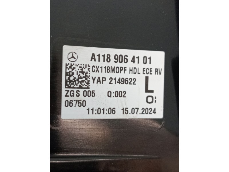 Recambio de piloto trasero izquierdo interior para mercedes-benz cla shooting brake (x118) cla 200 d (118.612) referencia OEM IA