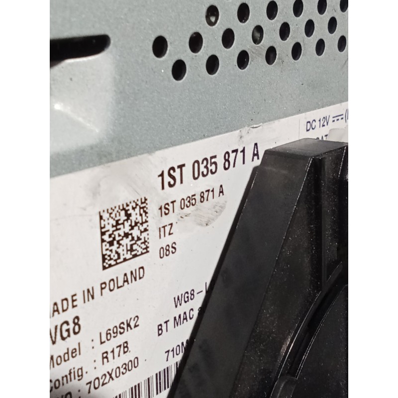 Recambio de mando calefaccion / aire acondicionado para skoda citigo (nf1) 1.0 referencia OEM IAM 1ST820045N RADIO CON MANDOS DE