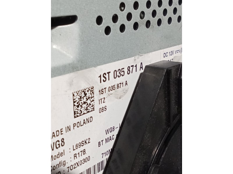 Recambio de mando calefaccion / aire acondicionado para skoda citigo (nf1) 1.0 referencia OEM IAM 1ST820045N RADIO CON MANDOS DE