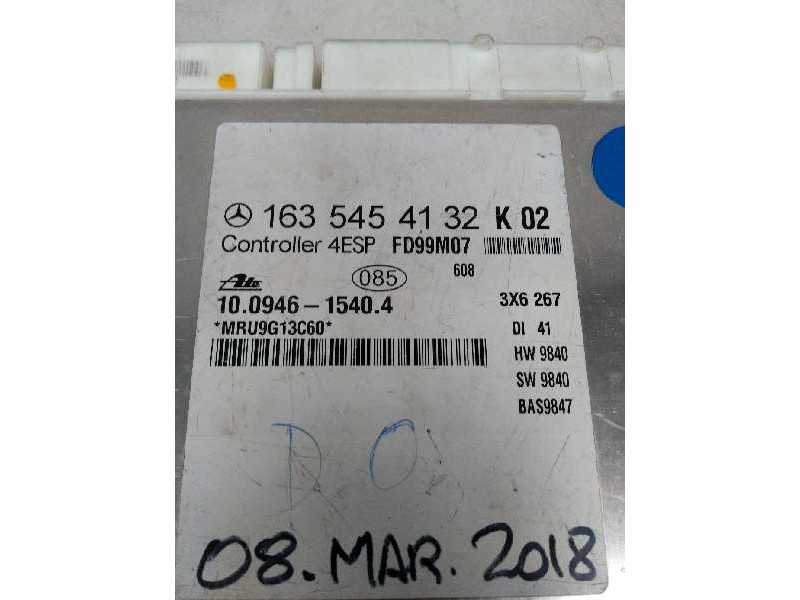 Recambio de centralita abs para mercedes clase m (w163) referencia OEM IAM 10094615404 1635454132 FD99M07 K02 Recambio de centralita abs para mercedes clase m (w163) referencia OEM IAM 10094615404 1635454132 FD99M07 K02