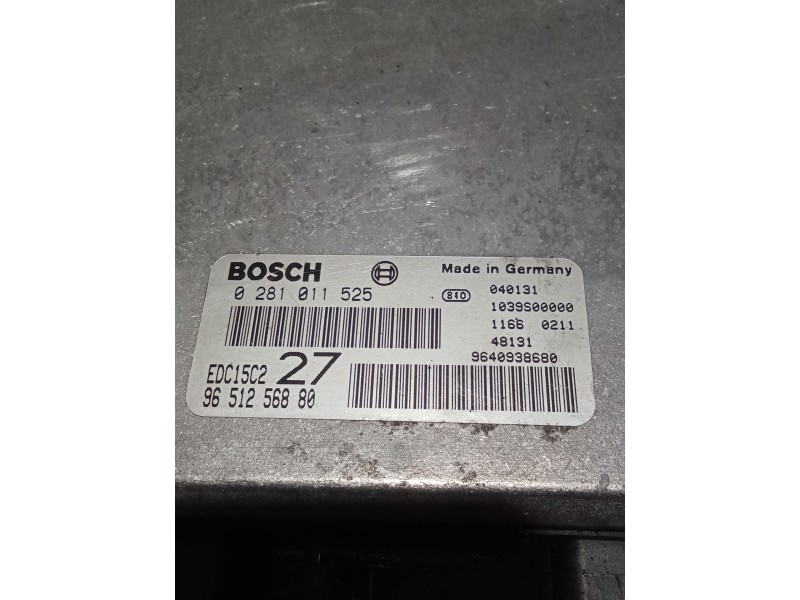 Recambio de centralita motor uce para peugeot 206 hatchback (2a/c) 2.0 hdi 90 referencia OEM IAM 0281011525 9651258880 
