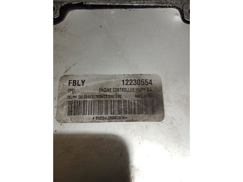 Recambio de centralita motor uce para opel meriva a monospace (x03) 1.6 16v (e75) referencia OEM IAM 12230554  