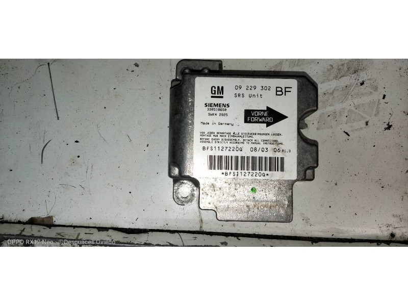 Recambio de kit airbag para opel astra g berlina comfort referencia OEM IAM   