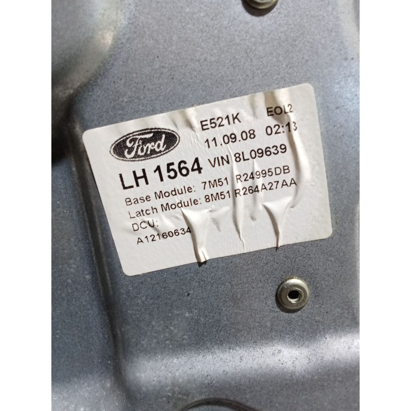 Recambio de elevalunas trasero izquierdo para ford c-max (dm2) 1.8 tdci referencia OEM IAM 7M51R24995DB 8M51R264A27AA 5P