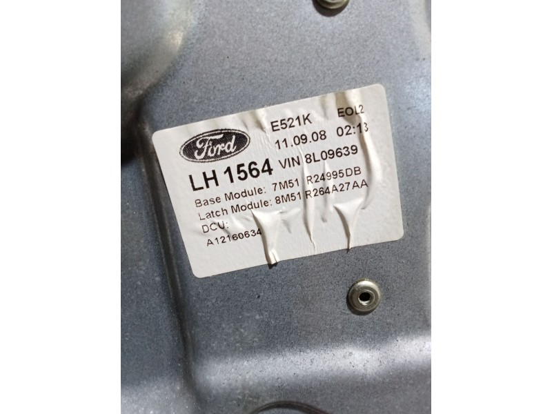 Recambio de elevalunas trasero izquierdo para ford c-max (dm2) 1.8 tdci referencia OEM IAM 7M51R24995DB 8M51R264A27AA 5P