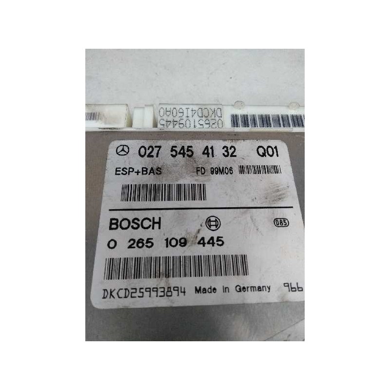 Recambio de centralita abs para mercedes clase a (w168) 1.7 cdi diesel cat referencia OEM IAM 0265109445 0275454132 FD99M06 Q01