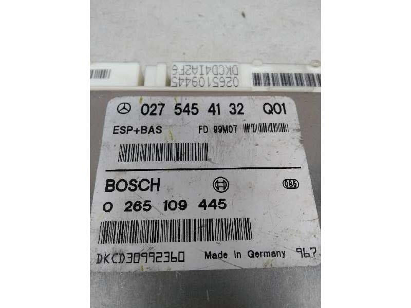 Recambio de centralita abs para mercedes clase a (w168) 170 cdi (168.008) referencia OEM IAM 0265109445 0275454132 FD99M07 Q01