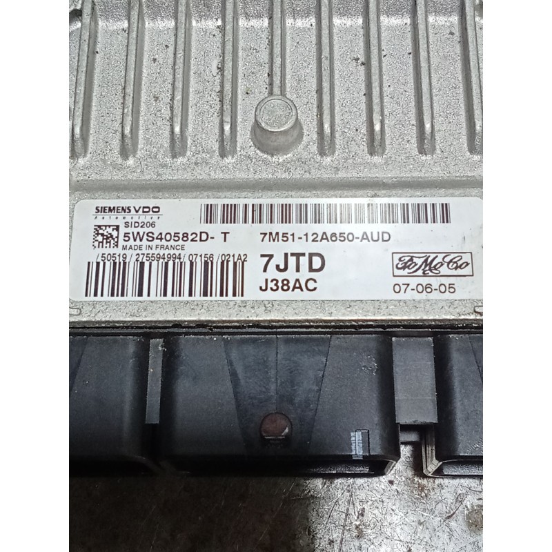 Recambio de centralita motor uce para ford c-max (dm2) 1.8 tdci referencia OEM IAM 7M5112A650AUD 5WS40582DT 7JTD J38AC