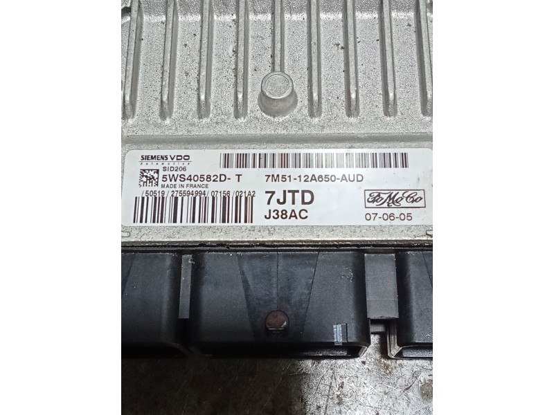 Recambio de centralita motor uce para ford c-max (dm2) 1.8 tdci referencia OEM IAM 7M5112A650AUD 5WS40582DT 7JTD J38AC