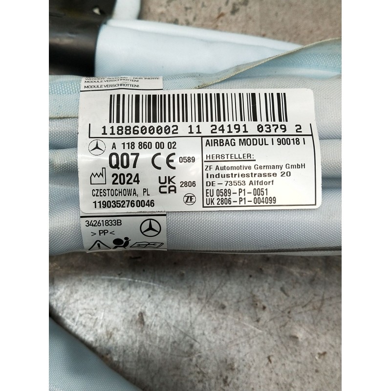 Recambio de airbag cortina delantero izquierdo para mercedes-benz cla shooting brake (x118) cla 200 d (118.612) referencia OEM I
