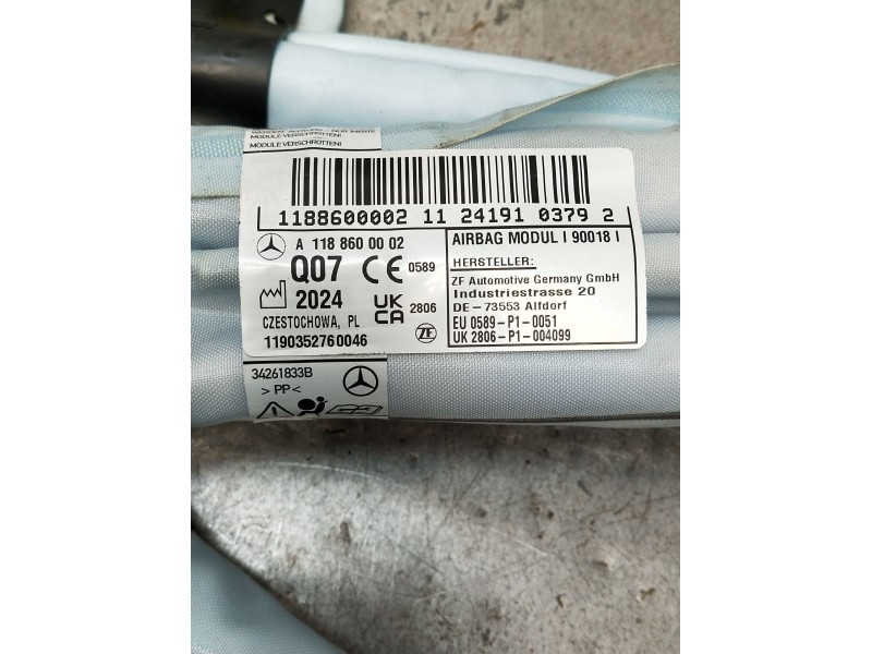 Recambio de airbag cortina delantero izquierdo para mercedes-benz cla shooting brake (x118) cla 200 d (118.612) referencia OEM I