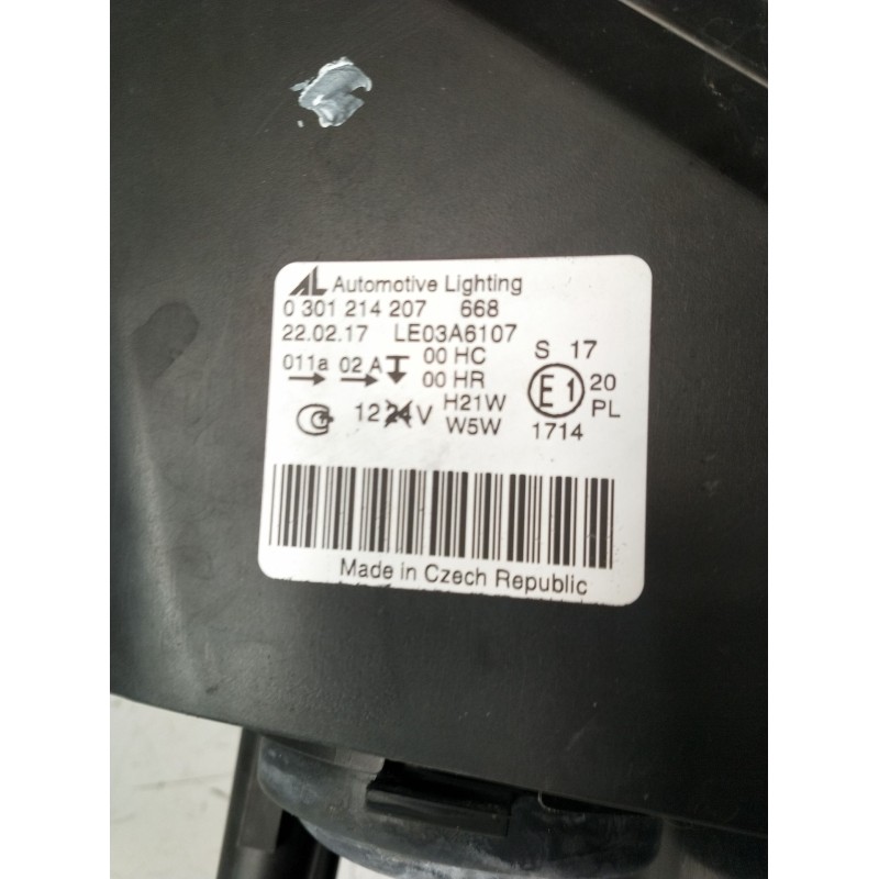 Recambio de faro izquierdo para opel zafira / zafira family b (a05) 1.7 cdti (m75) referencia OEM IAM 0301214207  