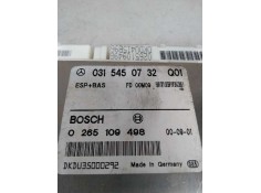 Recambio de centralita abs para mercedes clase clk (w208) coupe 3.2 v6 18v cat referencia OEM IAM 0265109498 0315450732 FD00M09  2