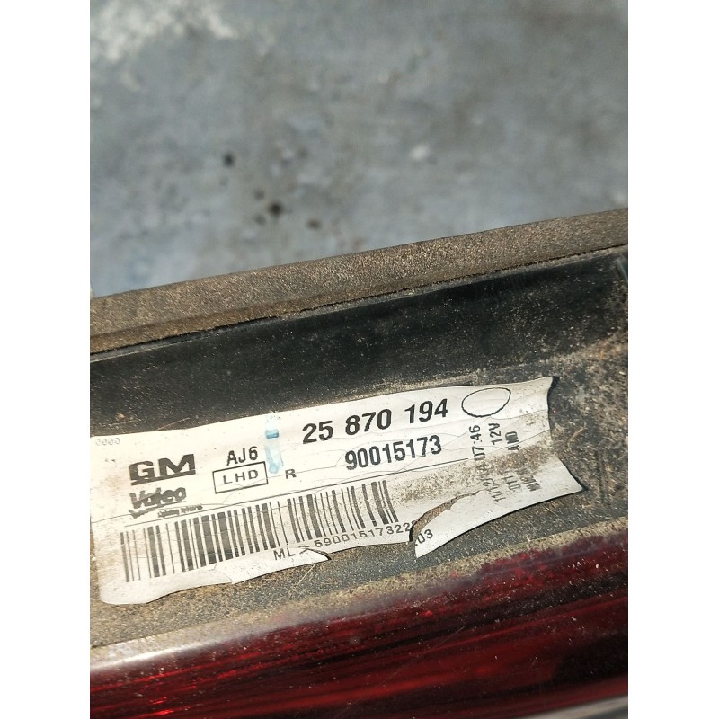 Recambio de piloto trasero derecho interior para opel astra j sedán 1.6 cdti (69) referencia OEM IAM 25870194 90015173 