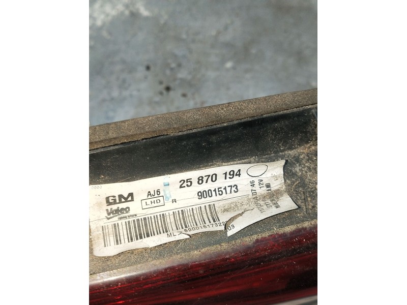 Recambio de piloto trasero derecho interior para opel astra j sedán 1.6 cdti (69) referencia OEM IAM 25870194 90015173 