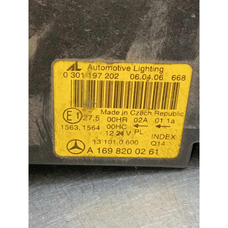 Recambio de faro derecho para mercedes-benz clase a (w169) a 180 cdi (169.007, 169.307) referencia OEM IAM A1698200261 030119720