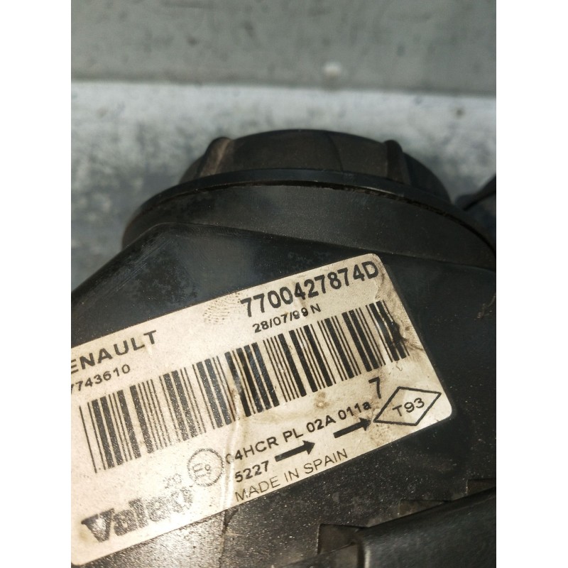 Recambio de faro izquierdo para renault megane i (ba0/1_) 1.9 dci (ba05, ba1f) referencia OEM IAM 7700427874D  