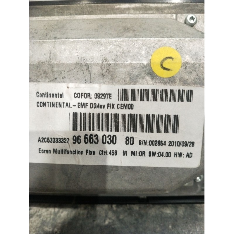 Recambio de pantalla multifuncion para citroën c4 i (lc_) 2.0 hdi referencia OEM IAM 9666303080 A2C63333327 