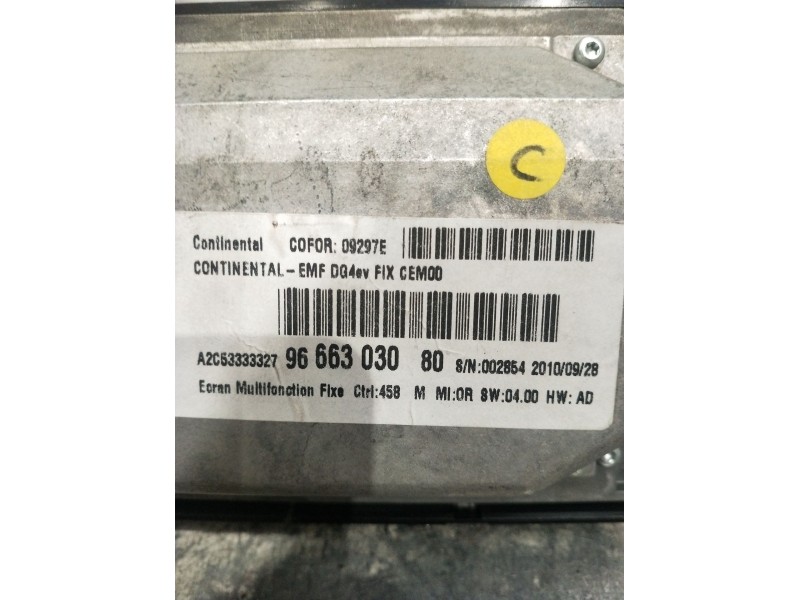 Recambio de pantalla multifuncion para citroën c4 i (lc_) 2.0 hdi referencia OEM IAM 9666303080 A2C63333327 