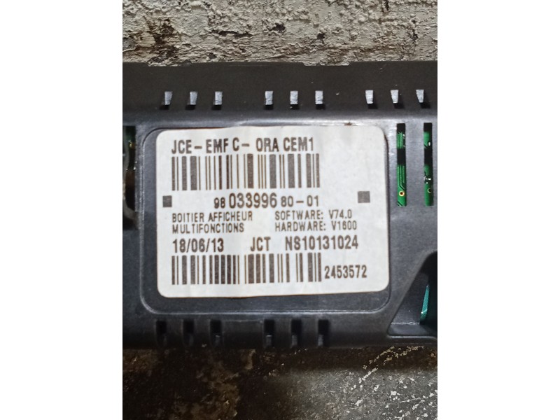 Recambio de pantalla multifuncion para peugeot 308 i (4a_, 4c_) 1.6 hdi referencia OEM IAM 9803399680  