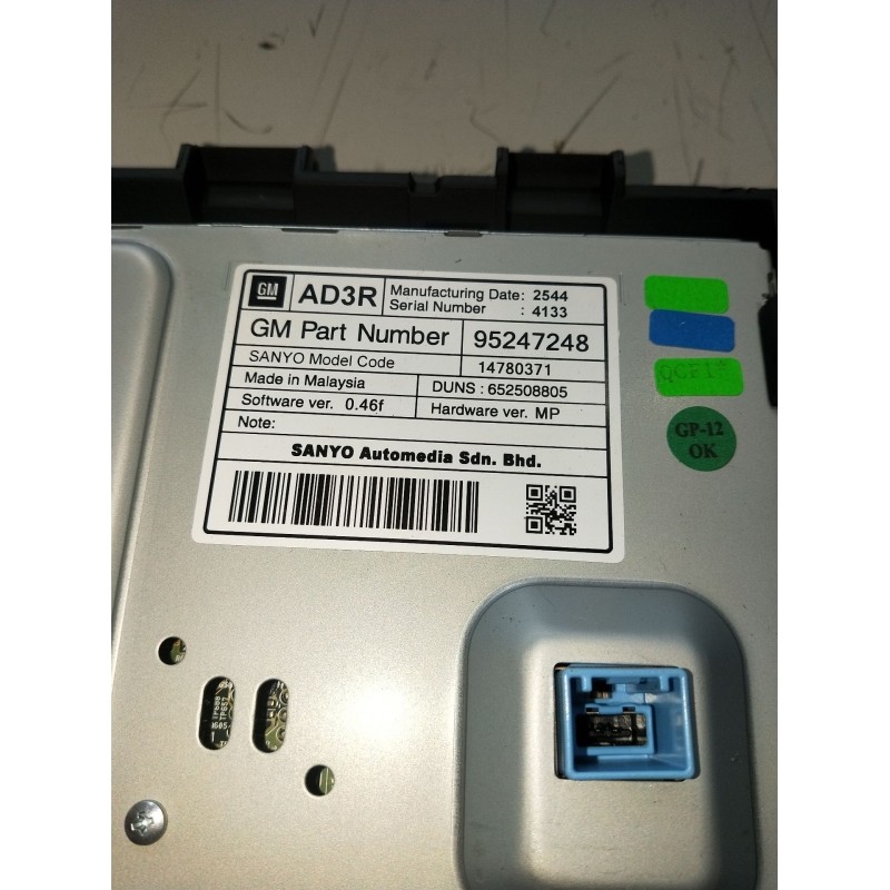 Recambio de pantalla multifuncion para opel astra j sedán 1.6 cdti (69) referencia OEM IAM 95247248 652508805 14780371