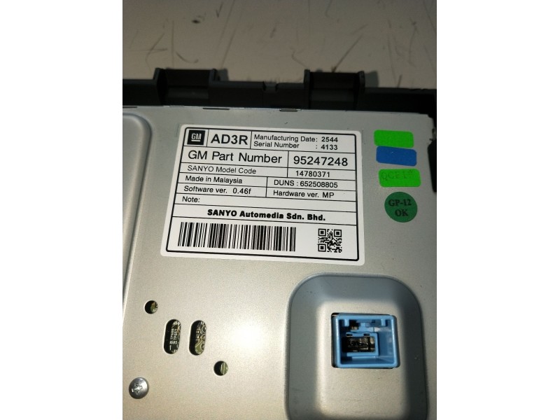 Recambio de pantalla multifuncion para opel astra j sedán 1.6 cdti (69) referencia OEM IAM 95247248 652508805 14780371