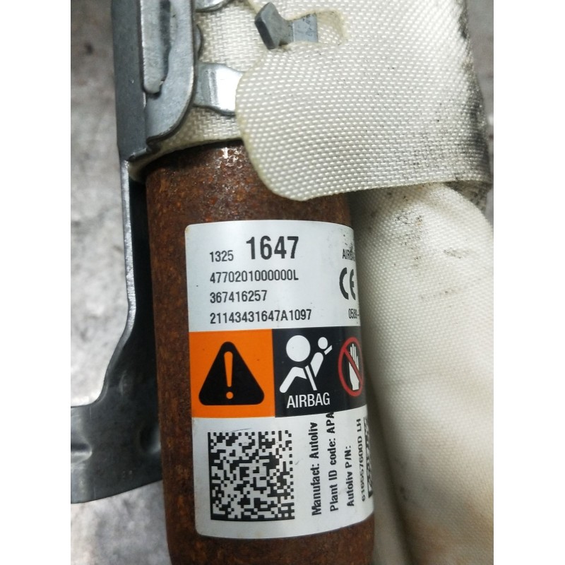 Recambio de airbag cortina delantero izquierdo para opel astra j sedán 1.6 cdti (69) referencia OEM IAM 13251647 367416257 