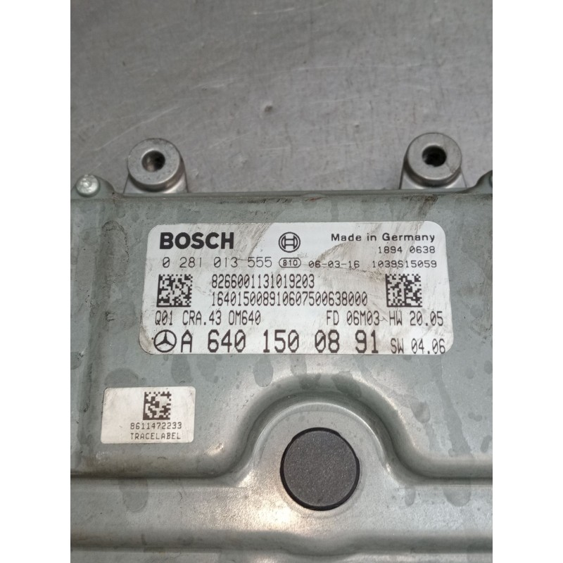 Recambio de centralita motor uce para mercedes-benz clase a (w169) a 180 cdi (169.007, 169.307) referencia OEM IAM 0281013555 A6