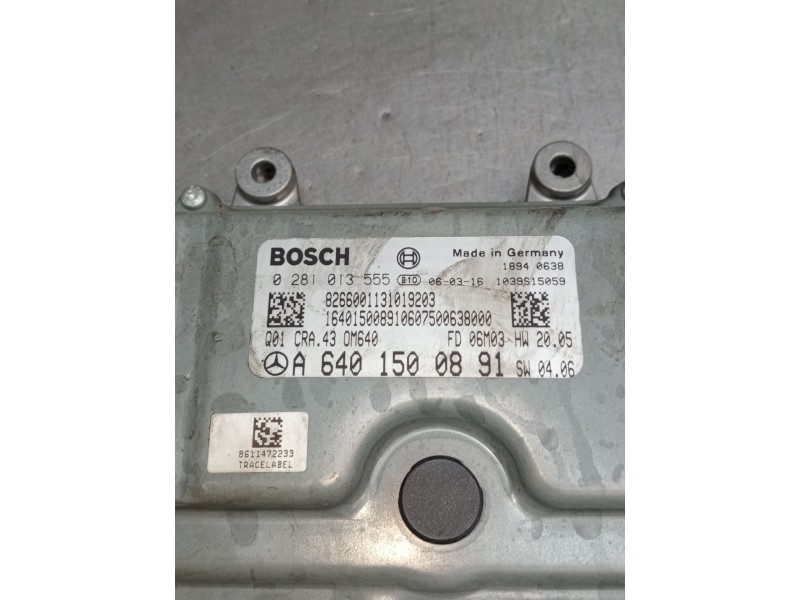 Recambio de centralita motor uce para mercedes-benz clase a (w169) a 180 cdi (169.007, 169.307) referencia OEM IAM 0281013555 A6