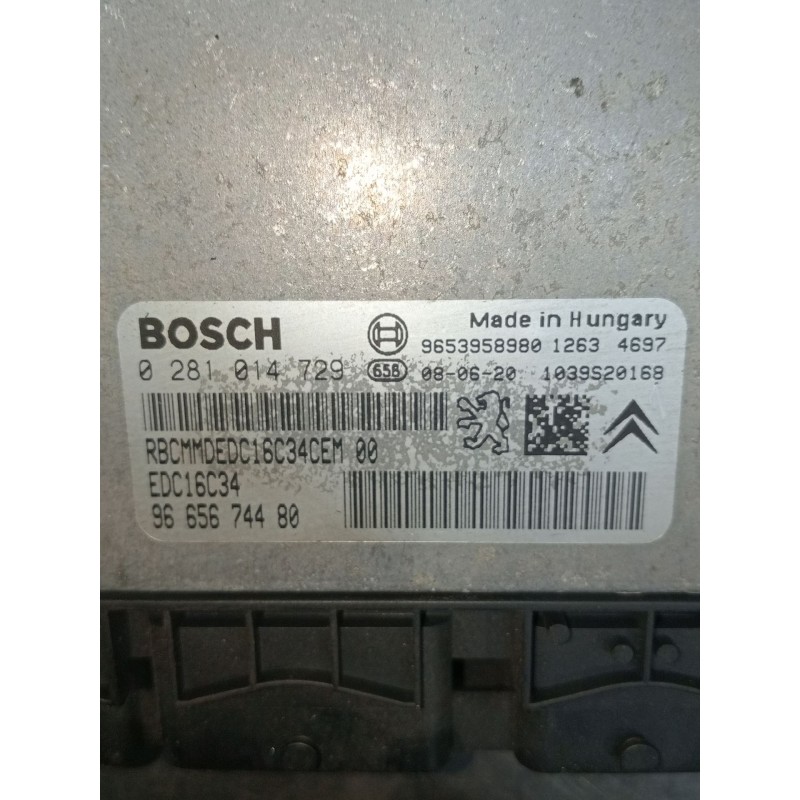 Recambio de centralita motor uce para citroën c4 grand picasso i (ua_) 1.6 hdi referencia OEM IAM 0281014729 9665674480 96539589