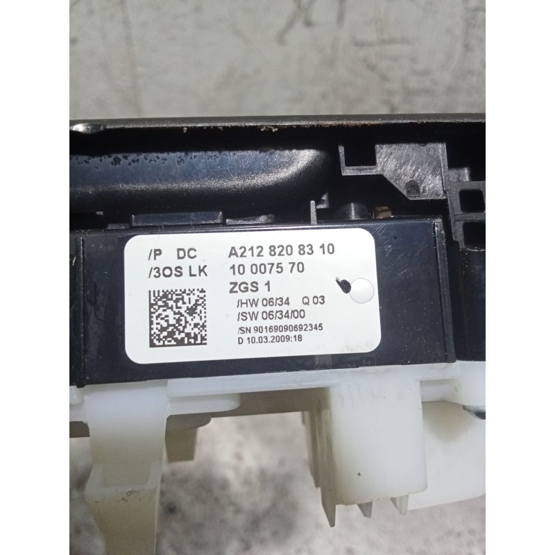 Recambio de mando elevalunas delantero izquierdo para mercedes-benz clase e (w212) e 220 cdi / bluetec (212.001, 212.002) refere