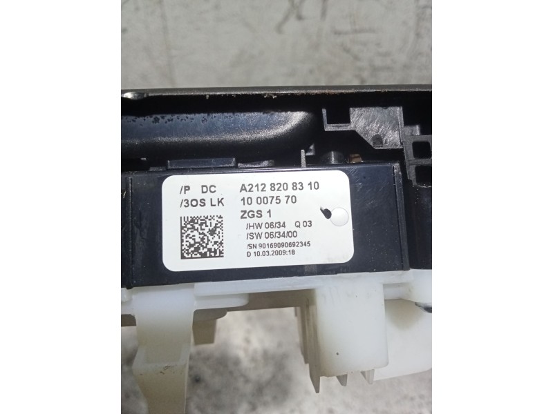 Recambio de mando elevalunas delantero izquierdo para mercedes-benz clase e (w212) e 220 cdi / bluetec (212.001, 212.002) refere
