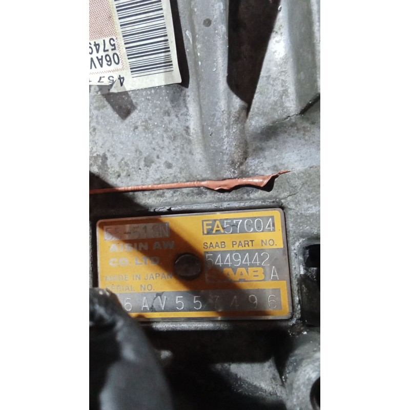 Recambio de caja cambios para saab 9-5 (ys3e) 2.3 turbo referencia OEM IAM 5551SN AUTOMATICO FA57C04 SAV 557496